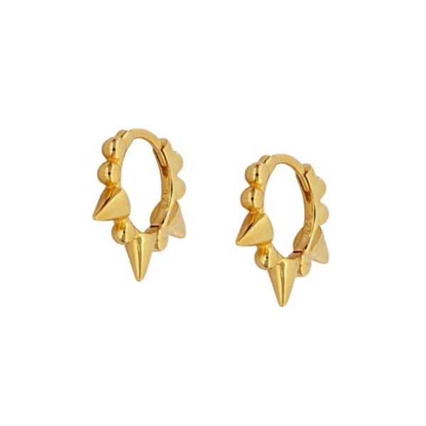 Imagen de Aros Spike Ball Plata Dorada