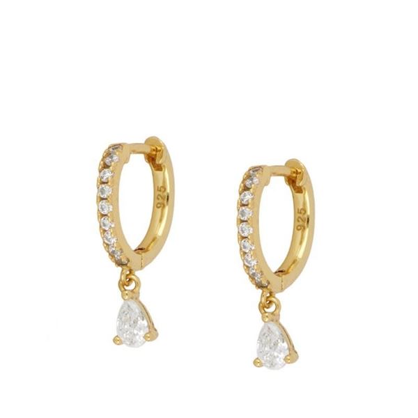 Imagen de Aros Berlín Circonitas Plata Dorada