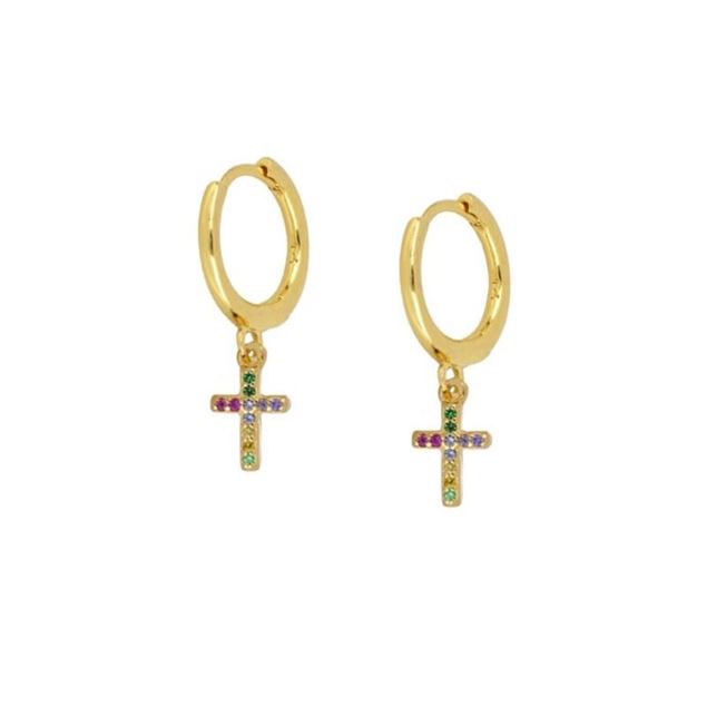 Imagen de Aros Dalma Plata Dorada