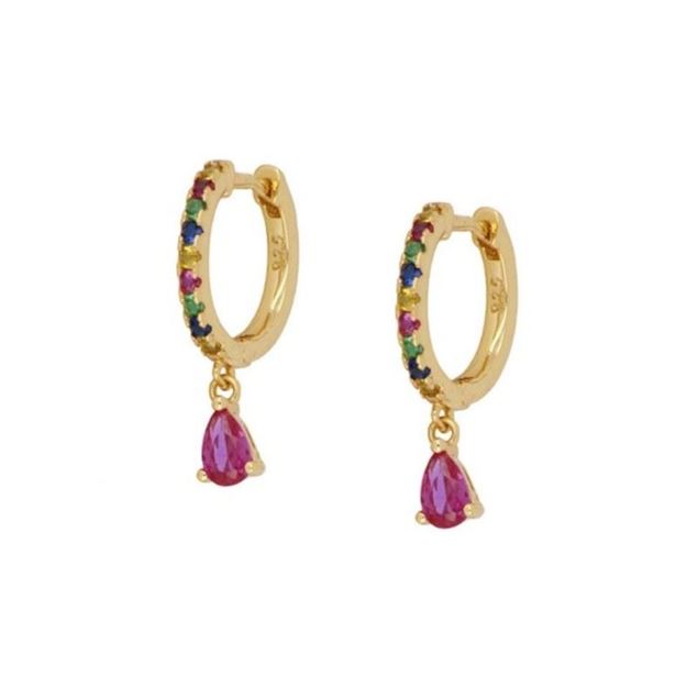 Imagen de Aros Berlín Multicolor Plata Dorada