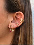 Imagen de Aros Berlín Multicolor Plata Dorada