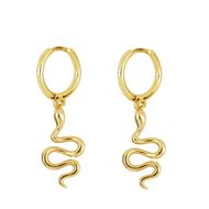 Imagen de Aros Snake Plata Dorada