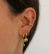 Imagen de Aros Snake Plata Dorada