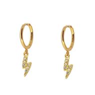 Imagen de Aros Torm Circonita Plata Dorada