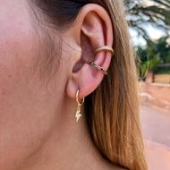 Imagen de Aros Torm Circonita Plata Dorada