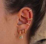 Imagen de Aros Megan Plata Dorada