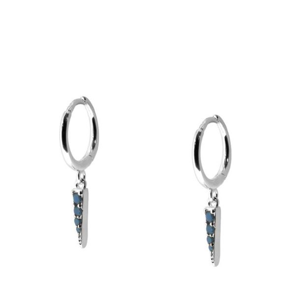 Imagen de Aros Megan Turquesa Plata