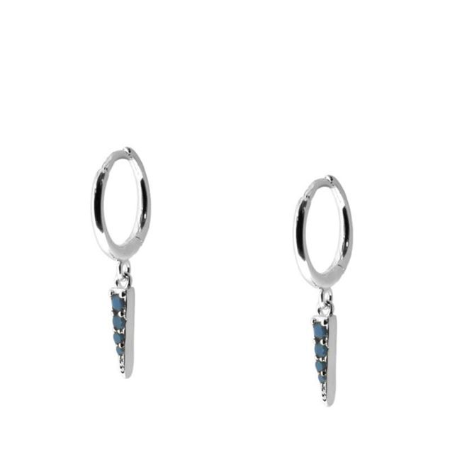 Imagen de Aros Megan Turquesa Plata