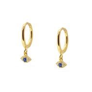 Imagen de Aros Blue Eye Plata Dorada