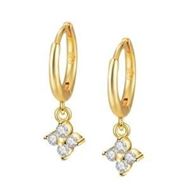 Imagen de Aros Glam Plata Dorada