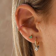 Imagen de Aros Glam Plata Dorada