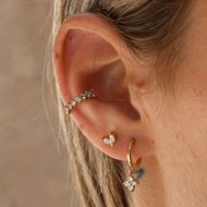 Imagen de Aros Glam Plata Dorada