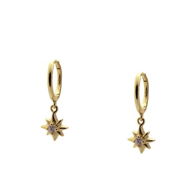 Imagen de Aros Malasia Plata Dorada