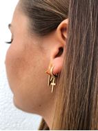 Imagen de Aros Cruz Plata Dorada