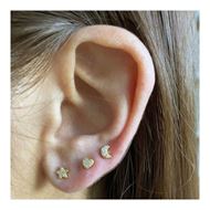 Imagen de Piercing Star Plata Dorada
