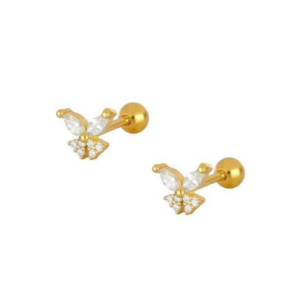 Imagen de Piercing Butterfly Plata Dorada
