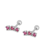 Imagen de Piercing Lilet Fucsia Plata