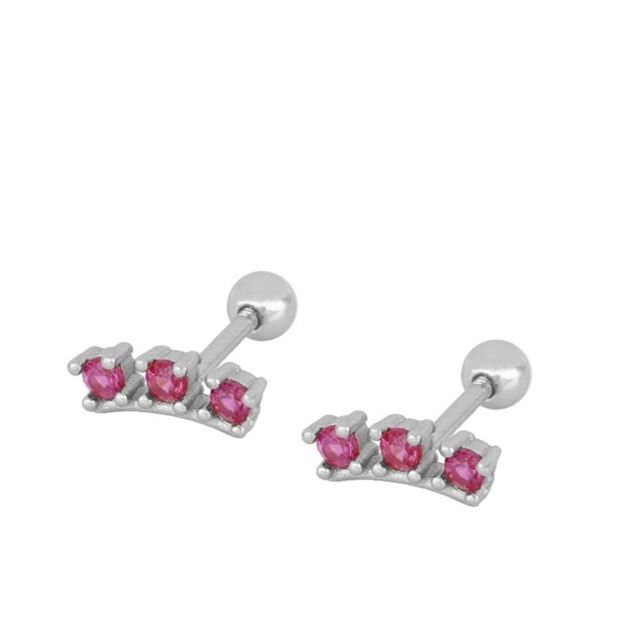 Imagen de Piercing Lilet Fucsia Plata
