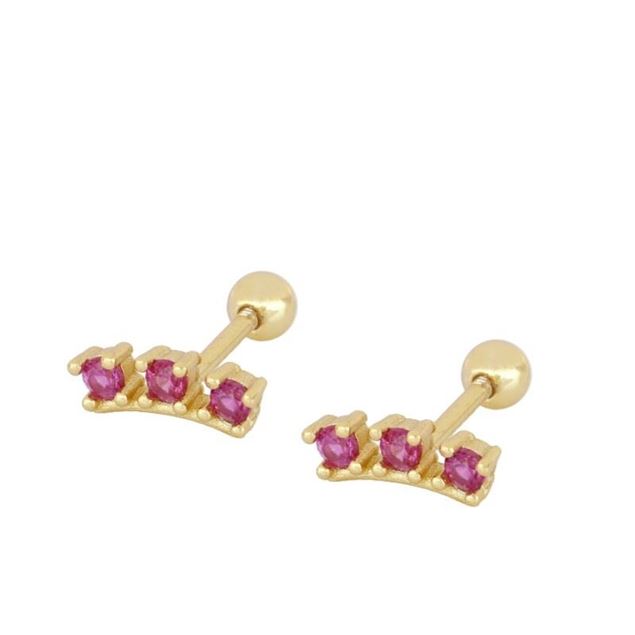 Imagen de Piercing Lilet Fucsia Plata Dorada