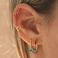 Imagen de Piercing Lilet Fucsia Plata Dorada