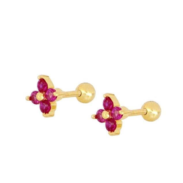 Imagen de Piercing Glam Fucsia Plata Dorada