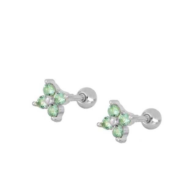Imagen de Piercing Glam Green Plata
