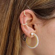 Imagen de Piercing Laurel Plata Dorada