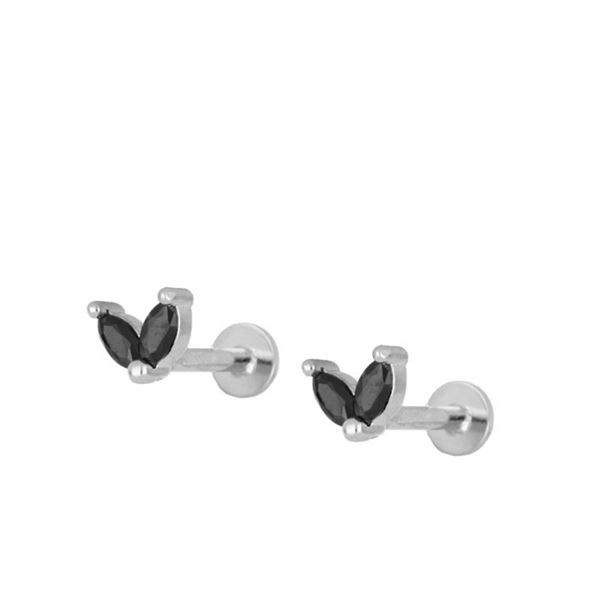 Imagen de Piercing Flea Black Plata