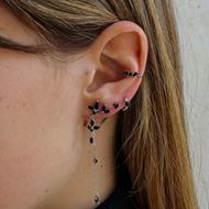 Imagen de Piercing Flea Black Plata