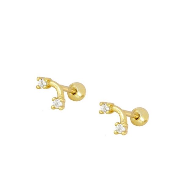 Imagen de Piercing Adyra Plata Dorada