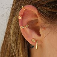 Imagen de Piercing Soleil Plata Dorada