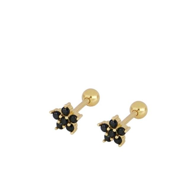 Imagen de Piercing Estrella Polar Black Plata Dorada