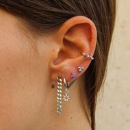 Imagen de Piercing Estrella Polar Lila Plata