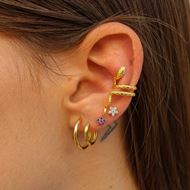 Imagen de Piercing Estrella Polar Lila Plata Dorada