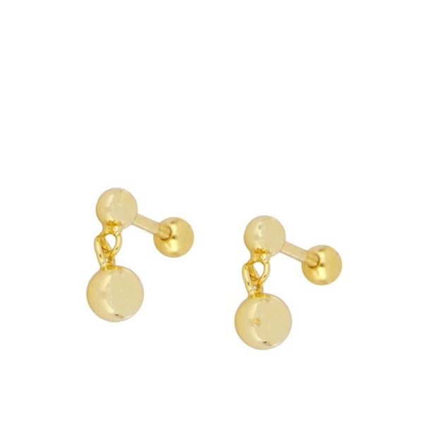 Imagen de Piercing Balls Plata Dorada