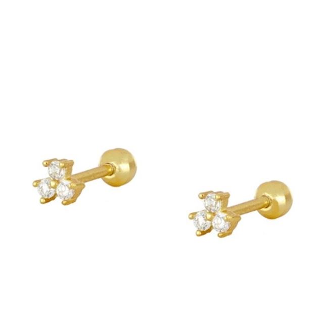 Imagen de Piercing Vela Circonita Plata Dorada