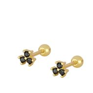 Imagen de Piercing Vela Black Plata Dorada