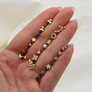 Imagen de Piercing Dala Plata Dorada