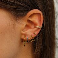 Imagen de Piercing Luna Plata Dorada