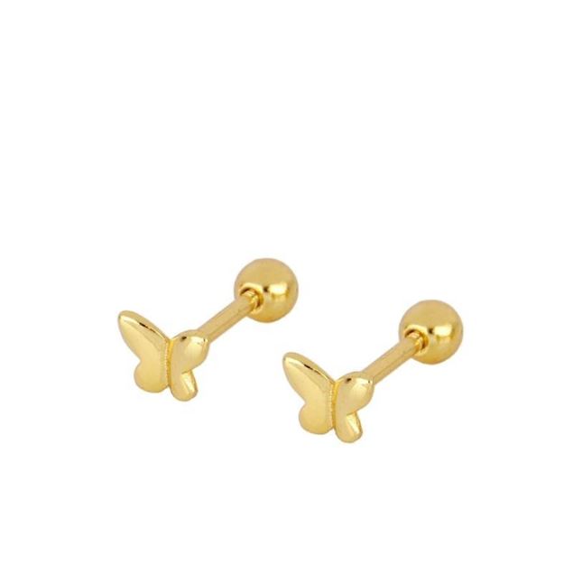 Imagen de Piercing Mariposa Plata Dorada