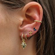 Imagen de Ear Cuff Balls Plata Dorada