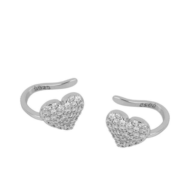 Imagen de Ear Cuff Love Plata