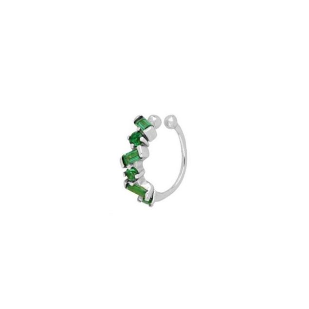 Imagen de Ear Cuff Hidra Verde Plata
