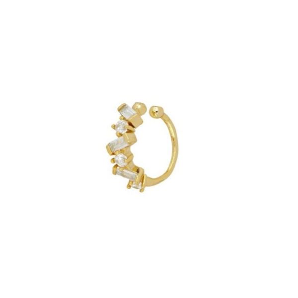 Imagen de Ear Cuff Hidra Circonita Plata Dorada