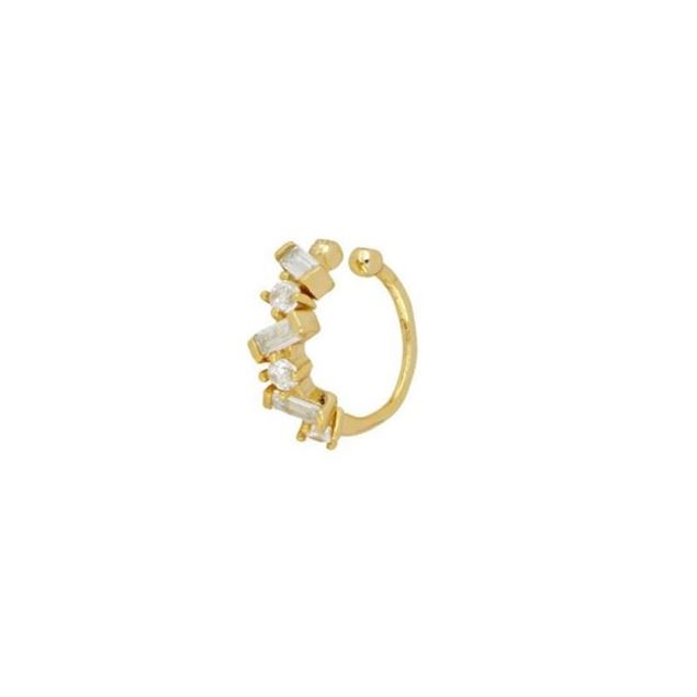 Imagen de Ear Cuff Hidra Circonita Plata Dorada