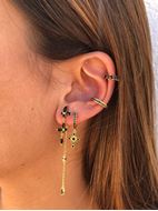 Imagen de Ear Cuff Idoia Black Plata Dorada