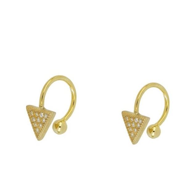 Imagen de Ear Cuff Triangle Plata Dorada