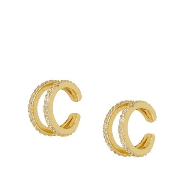 Imagen de Ear Cuff Doble Acra Plata Dorada