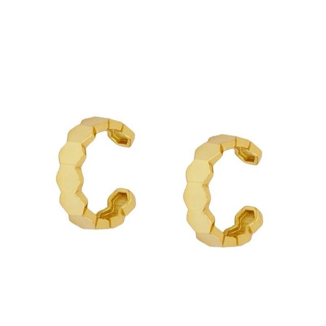 Imagen de Ear Cuff Hexa Plata Dorada