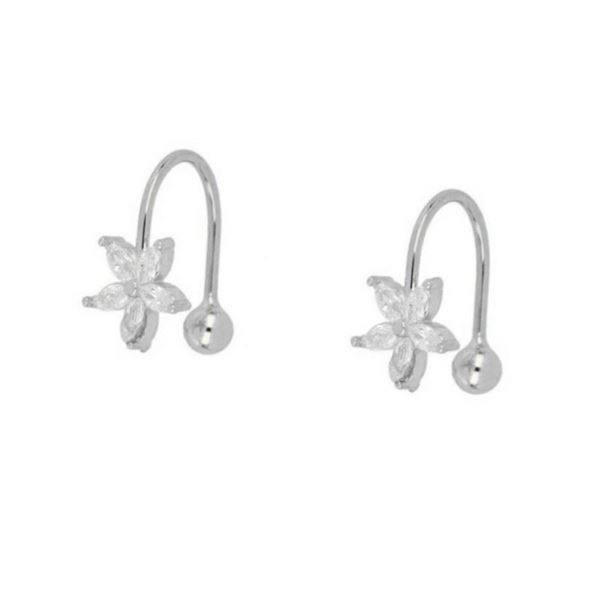 Imagen de Ear Cuff Flor Plata